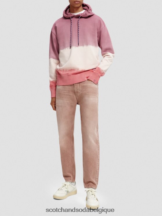 vêtements Scotch & Soda sweat à capuche en coton biologique tie-dye- Scotch and Soda outlet combo d 6BZRBF550