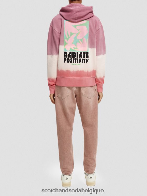 vêtements Scotch & Soda sweat à capuche en coton biologique tie-dye- Scotch and Soda outlet combo d 6BZRBF550