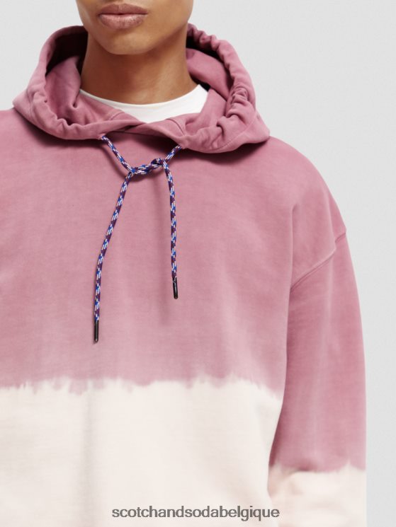 vêtements Scotch & Soda sweat à capuche en coton biologique tie-dye- Scotch and Soda outlet combo d 6BZRBF550