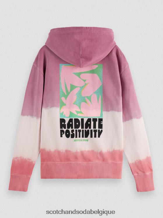 vêtements Scotch & Soda sweat à capuche en coton biologique tie-dye- Scotch and Soda outlet combo d 6BZRBF550