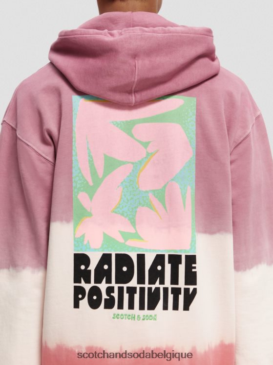 vêtements Scotch & Soda sweat à capuche en coton biologique tie-dye- Scotch and Soda outlet combo d 6BZRBF550