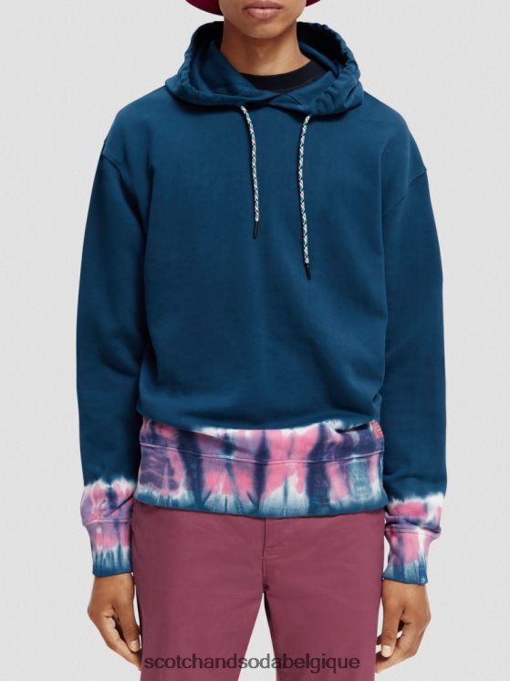 vêtements Scotch & Soda sweat à capuche en coton biologique tie-dye- Scotch and Soda shop near me combiner un 6BZRBF549