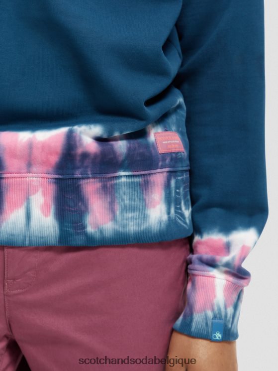 vêtements Scotch & Soda sweat à capuche en coton biologique tie-dye- Scotch and Soda shop near me combiner un 6BZRBF549