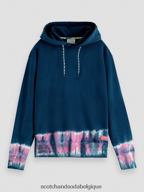 vêtements Scotch & Soda sweat à capuche en coton biologique tie-dye- Scotch and Soda shop near me combiner un 6BZRBF549