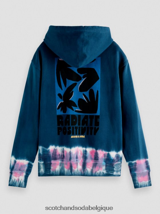 vêtements Scotch & Soda sweat à capuche en coton biologique tie-dye- Scotch and Soda shop near me combiner un 6BZRBF549