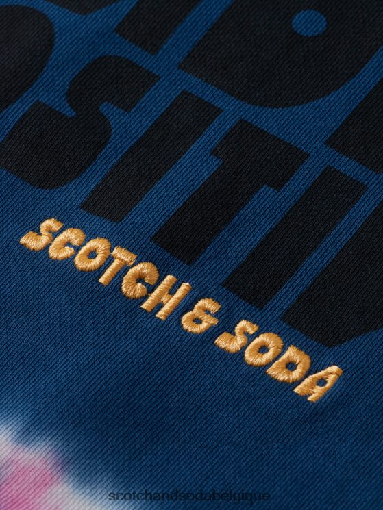 vêtements Scotch & Soda sweat à capuche en coton biologique tie-dye- Scotch and Soda shop near me combiner un 6BZRBF549
