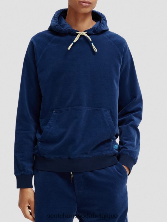 vêtements Scotch & Soda sweat à capuche en velours côtelé de coton biologique- Scotch and Soda parfum marin 6BZRBF511