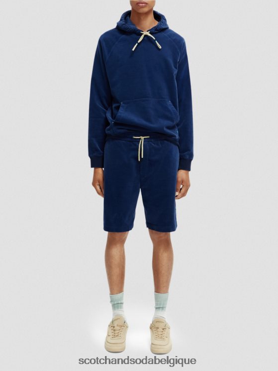 vêtements Scotch & Soda sweat à capuche en velours côtelé de coton biologique- Scotch and Soda parfum marin 6BZRBF511