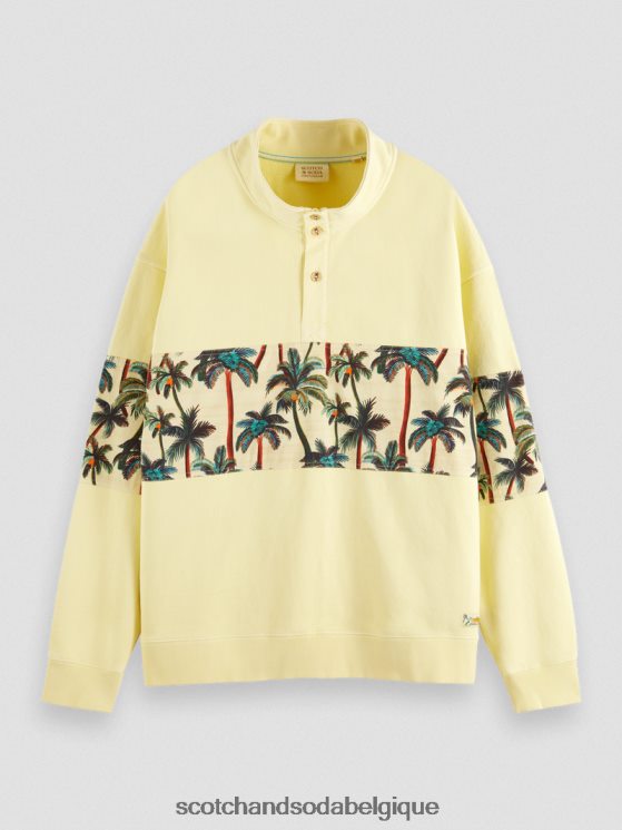 vêtements Scotch & Soda sweat col montant teint en pièce (tailles étendues)- Scotch and Soda femme banane 6BZRBF554