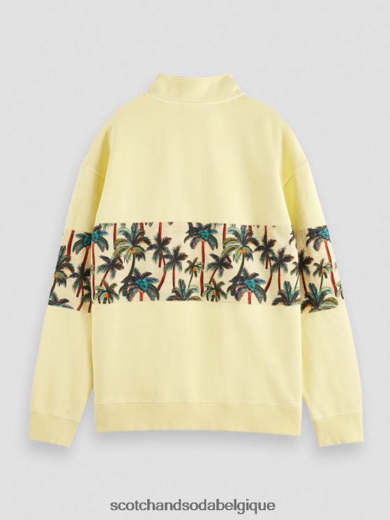 vêtements Scotch & Soda sweat col montant teint en pièce (tailles étendues)- Scotch and Soda femme banane 6BZRBF554