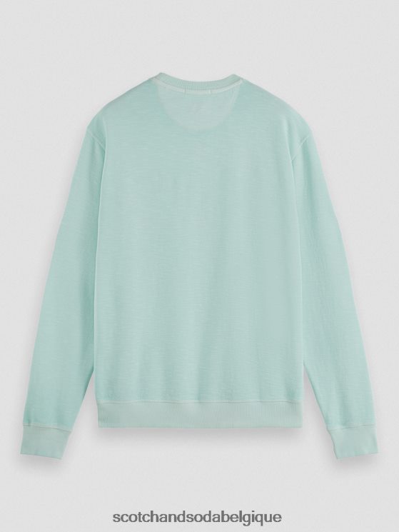 vêtements Scotch & Soda sweat-shirt à col rond teint en pièce- Scotch and Soda Liﾨﾨge menthe 6BZRBF537