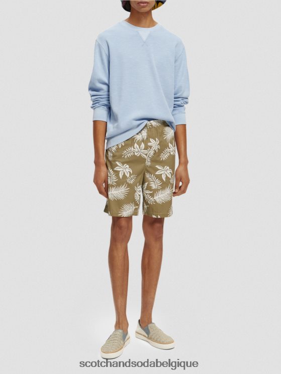 vêtements Scotch & Soda sweat-shirt à col rond teint en pièce- Scotch and Soda parfum bleu de mer 6BZRBF538