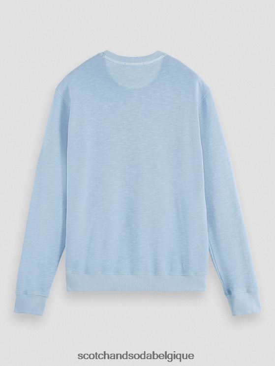 vêtements Scotch & Soda sweat-shirt à col rond teint en pièce- Scotch and Soda parfum bleu de mer 6BZRBF538