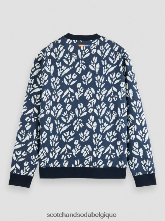 vêtements Scotch & Soda sweat-shirt imprimé à col rond en coton biologique- Scotch and Soda Bruxelles combo f 6BZRBF525