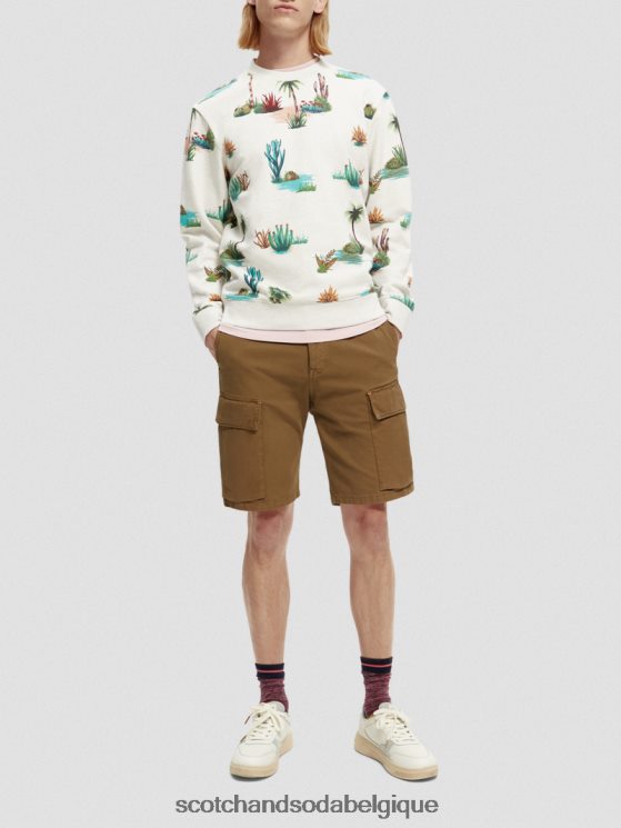vêtements Scotch & Soda sweat-shirt imprimé à col rond en coton biologique- Scotch and Soda shop near me combo d 6BZRBF522