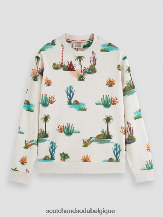 vêtements Scotch & Soda sweat-shirt imprimé à col rond en coton biologique- Scotch and Soda shop near me combo d 6BZRBF522