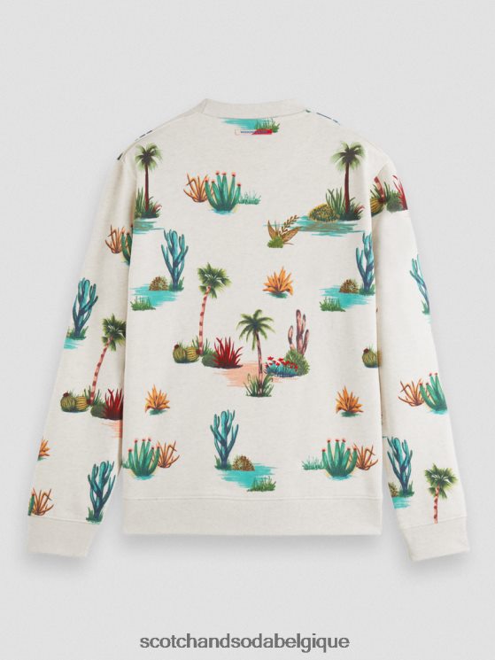vêtements Scotch & Soda sweat-shirt imprimé à col rond en coton biologique- Scotch and Soda shop near me combo d 6BZRBF522