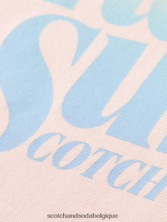 vêtements Scotch & Soda sweat-shirt ras du cou graphique teint en pièce coupe classique- Scotch and Soda outlet rose 6BZRBF541