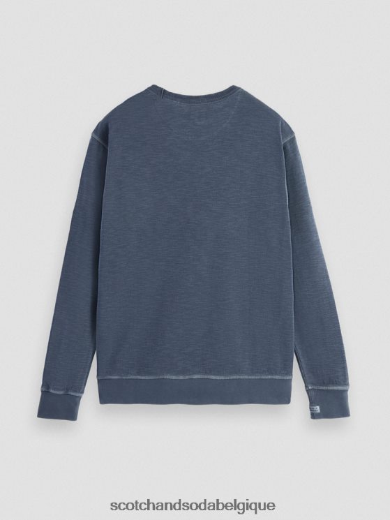 vêtements Scotch & Soda sweat-shirt structuré teint en pièce- Scotch and Soda Namur nuit 6BZRBF517
