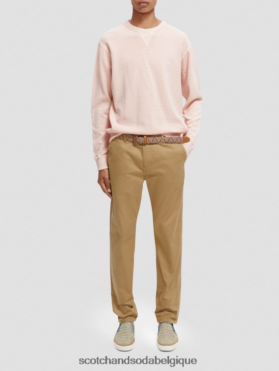 vêtements Scotch & Soda sweat-shirt structuré teint en pièce- Scotch and Soda outlet rose 6BZRBF514