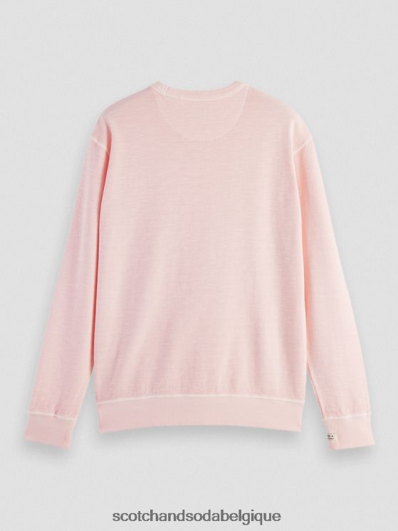 vêtements Scotch & Soda sweat-shirt structuré teint en pièce- Scotch and Soda outlet rose 6BZRBF514