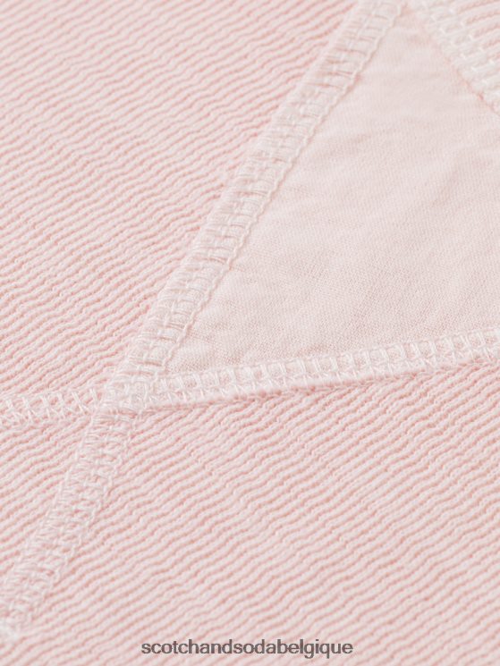 vêtements Scotch & Soda sweat-shirt structuré teint en pièce- Scotch and Soda outlet rose 6BZRBF514