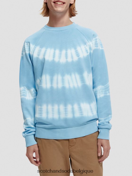 vêtements Scotch & Soda sweat-shirt tie-dye coupe décontractée- Scotch and Soda Liﾨﾨge ciel 6BZRBF546