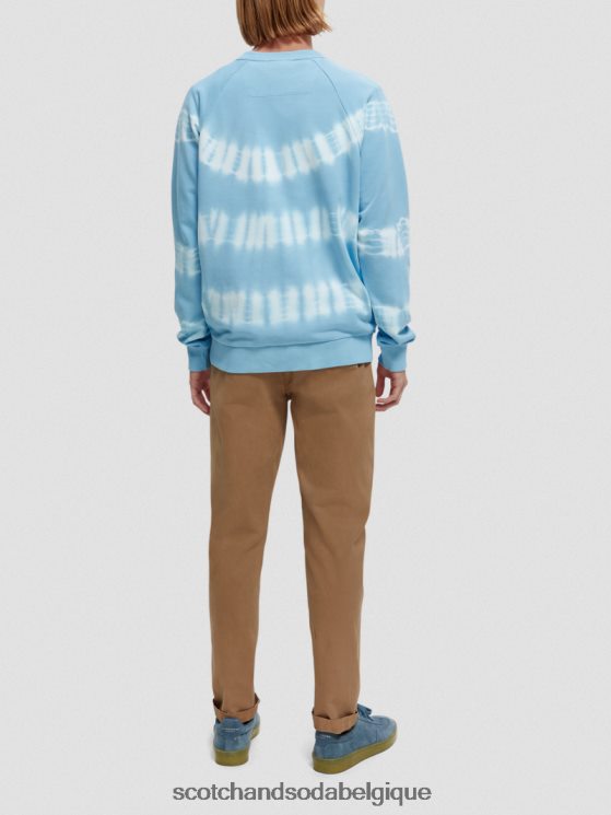 vêtements Scotch & Soda sweat-shirt tie-dye coupe décontractée- Scotch and Soda Liﾨﾨge ciel 6BZRBF546