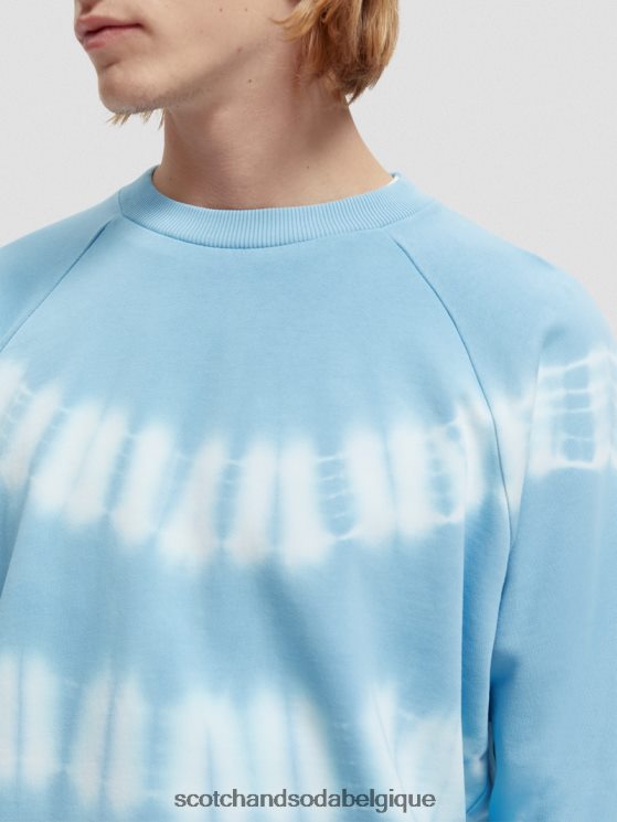 vêtements Scotch & Soda sweat-shirt tie-dye coupe décontractée- Scotch and Soda Liﾨﾨge ciel 6BZRBF546