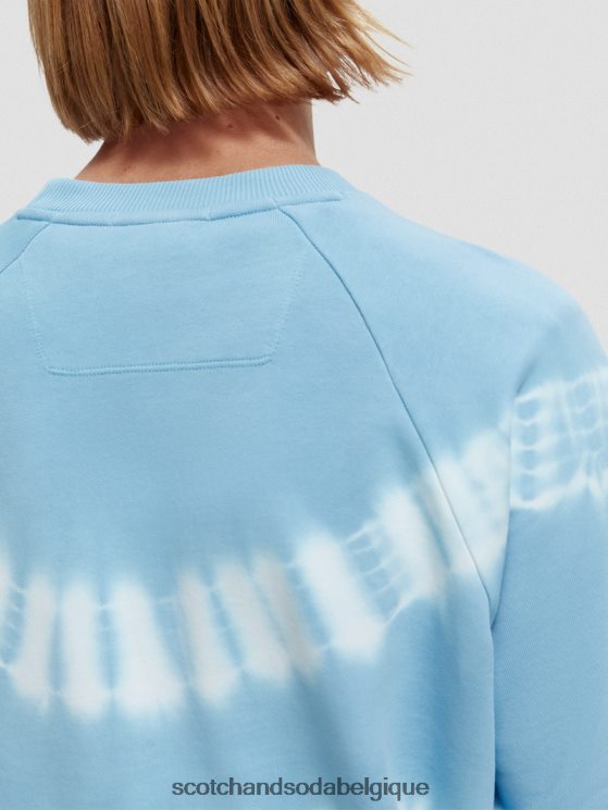 vêtements Scotch & Soda sweat-shirt tie-dye coupe décontractée- Scotch and Soda Liﾨﾨge ciel 6BZRBF546