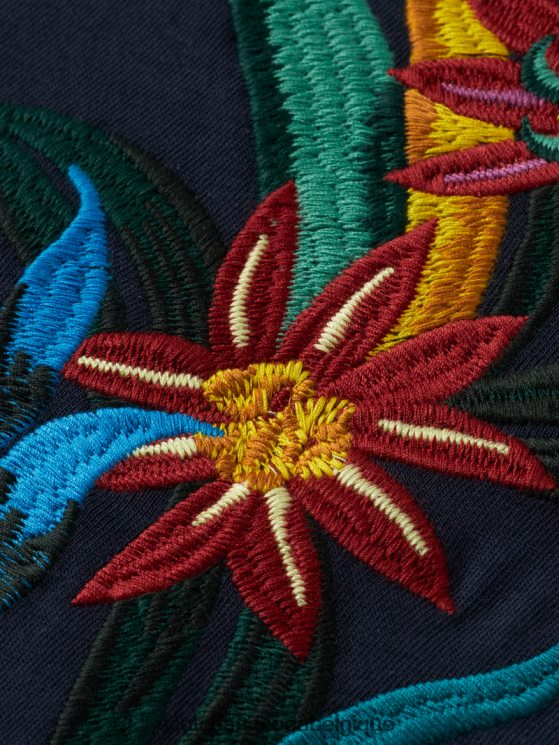 vêtements Scotch & Soda T-shirt coupe décontractée à fleurs brodées- Scotch and Soda outlet nuit 6BZRBF352