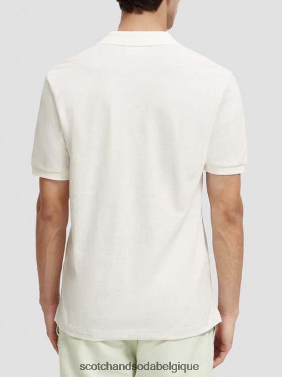 vêtements Scotch & Soda polo en coton biologique- Scotch and Soda Belgique jean blanc mélangé 6BZRBF470