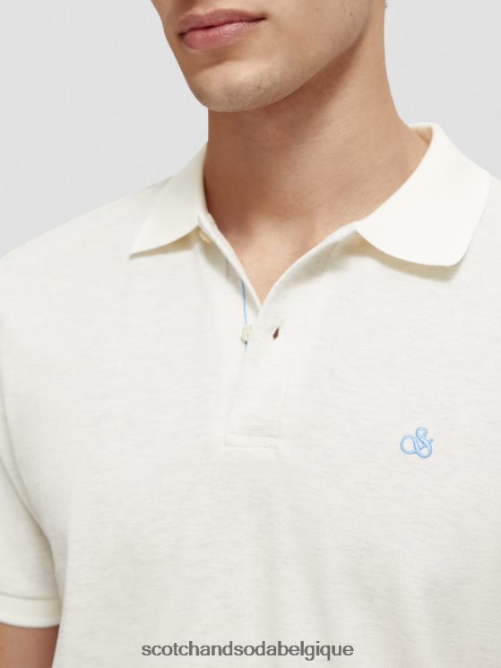 vêtements Scotch & Soda polo en coton biologique- Scotch and Soda Belgique jean blanc mélangé 6BZRBF470