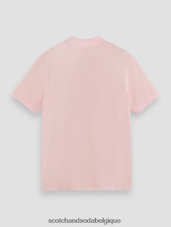 vêtements Scotch & Soda polo en coton biologique- Scotch and Soda Bruxelles mélange de flamants roses 6BZRBF471