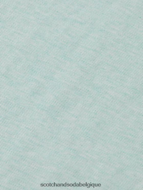 vêtements Scotch & Soda polo en coton biologique- Scotch and Soda Namur mélange de menthe 6BZRBF472