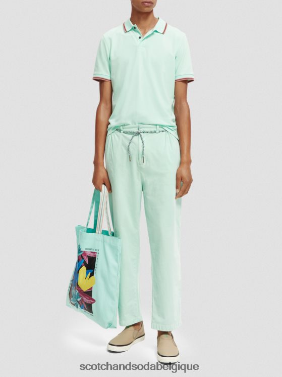 vêtements Scotch & Soda polo piqué à bords contrastants en coton biologique- Scotch and Soda femme baie 6BZRBF410