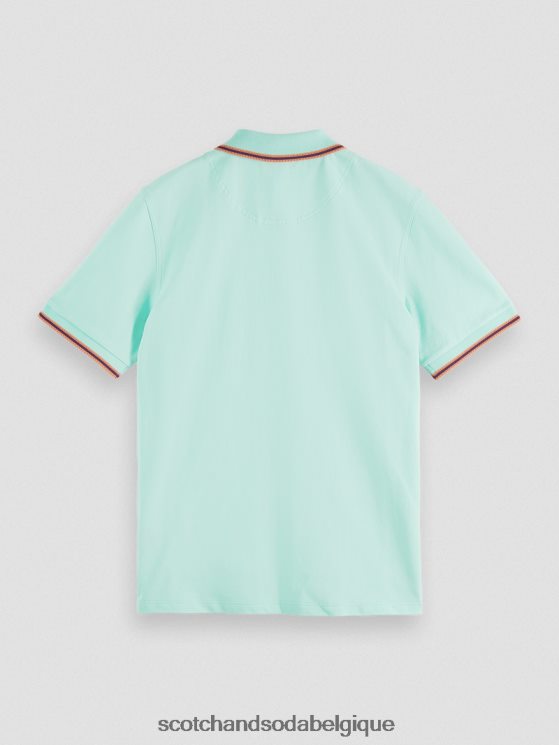 vêtements Scotch & Soda polo piqué à bords contrastants en coton biologique- Scotch and Soda femme baie 6BZRBF410