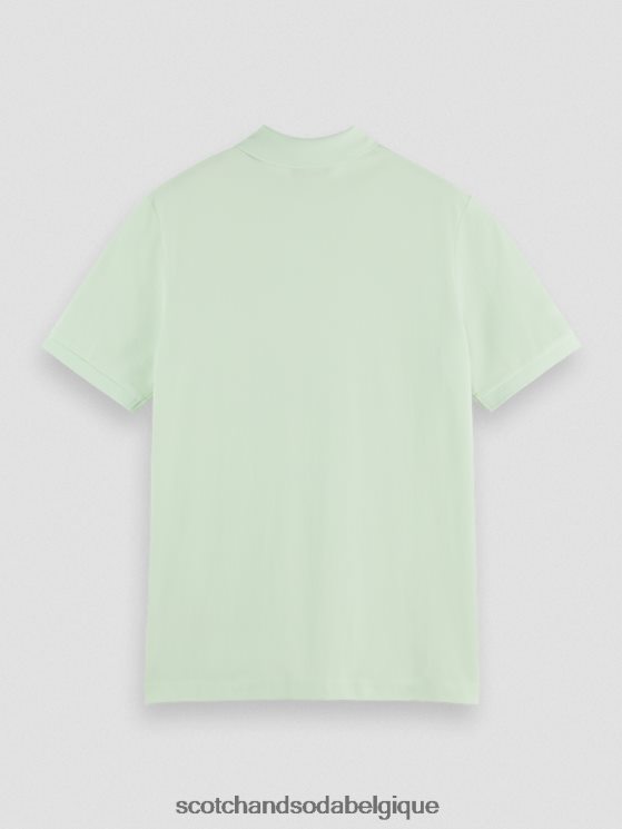 vêtements Scotch & Soda polo piqué en coton biologique- Scotch and Soda Bruxelles menthe 6BZRBF462