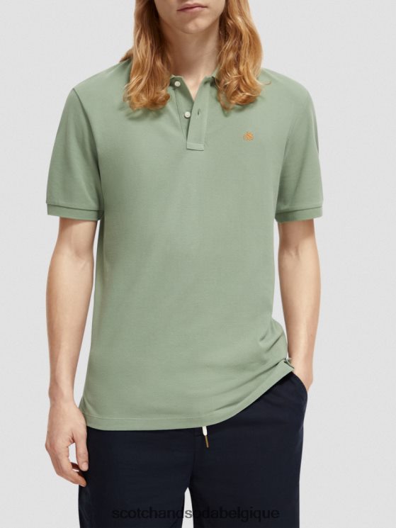 vêtements Scotch & Soda polo piqué en coton biologique- Scotch and Soda femme armée 6BZRBF464