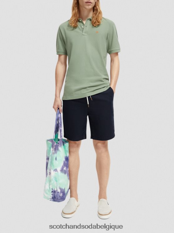vêtements Scotch & Soda polo piqué en coton biologique- Scotch and Soda femme armée 6BZRBF464