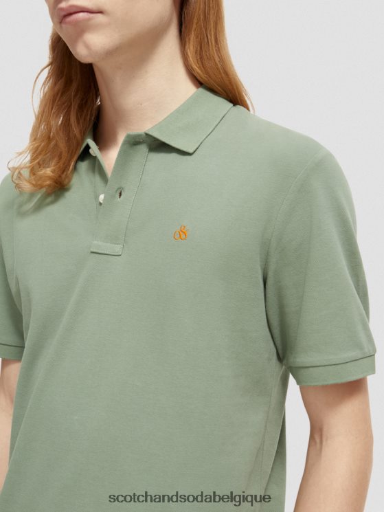 vêtements Scotch & Soda polo piqué en coton biologique- Scotch and Soda femme armée 6BZRBF464