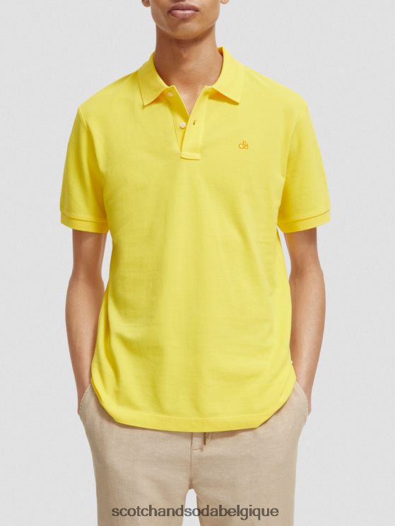 vêtements Scotch & Soda polo piqué en coton biologique- Scotch and Soda parfum soleil 6BZRBF466