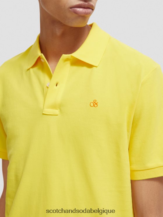 vêtements Scotch & Soda polo piqué en coton biologique- Scotch and Soda parfum soleil 6BZRBF466