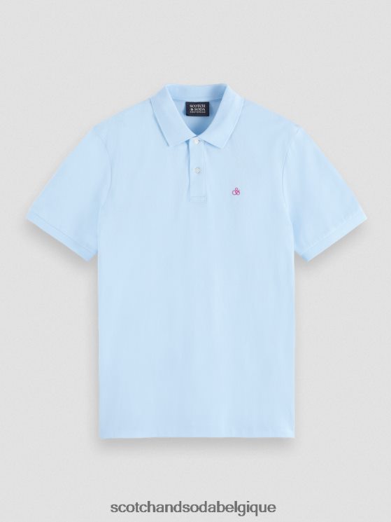 vêtements Scotch & Soda polo piqué en coton biologique- Scotch and Soda shop online bleu de mer 6BZRBF467
