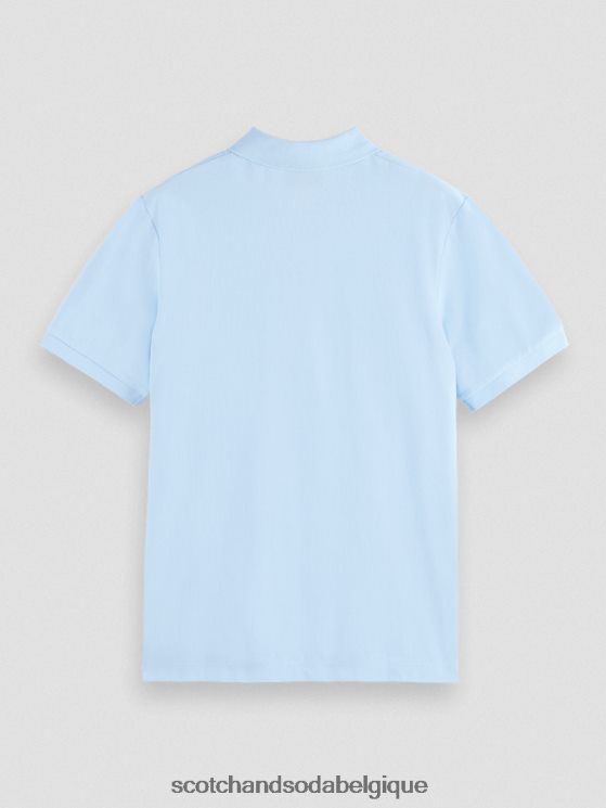 vêtements Scotch & Soda polo piqué en coton biologique- Scotch and Soda shop online bleu de mer 6BZRBF467