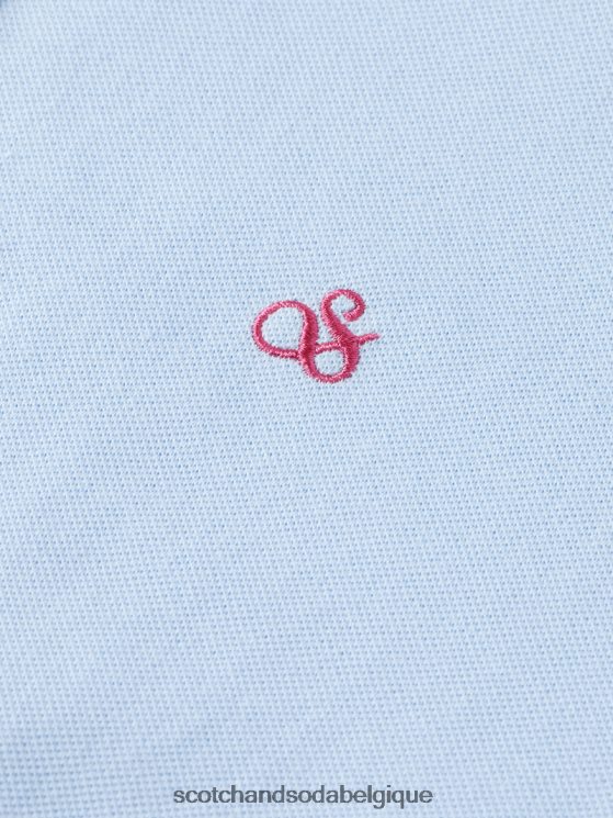 vêtements Scotch & Soda polo piqué en coton biologique- Scotch and Soda shop online bleu de mer 6BZRBF467