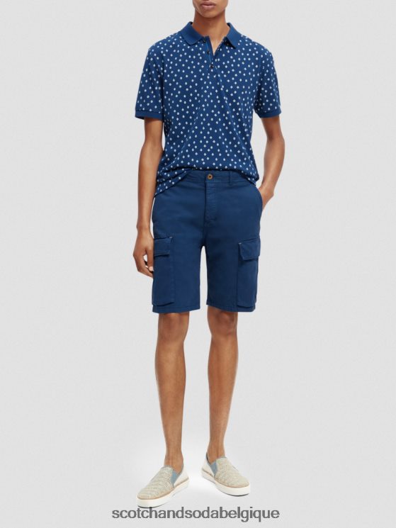 vêtements Scotch & Soda polo piqué imprimé en coton biologique- Scotch and Soda Belgique combo f 6BZRBF398