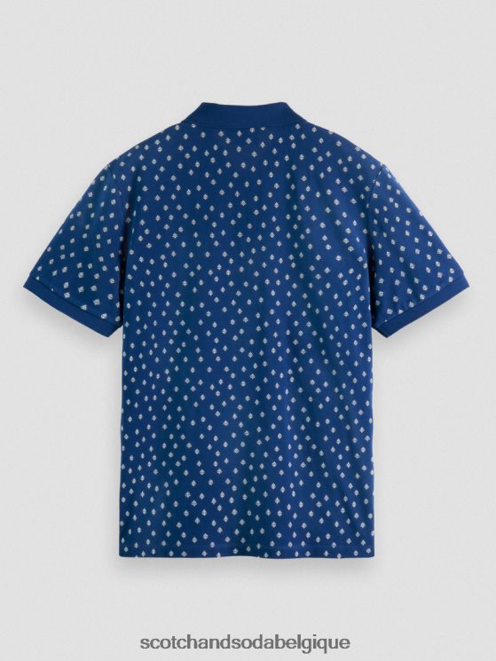 vêtements Scotch & Soda polo piqué imprimé en coton biologique- Scotch and Soda Belgique combo f 6BZRBF398