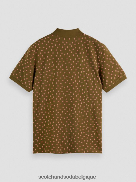 vêtements Scotch & Soda polo piqué imprimé en coton biologique- Scotch and Soda Namur combo d 6BZRBF400
