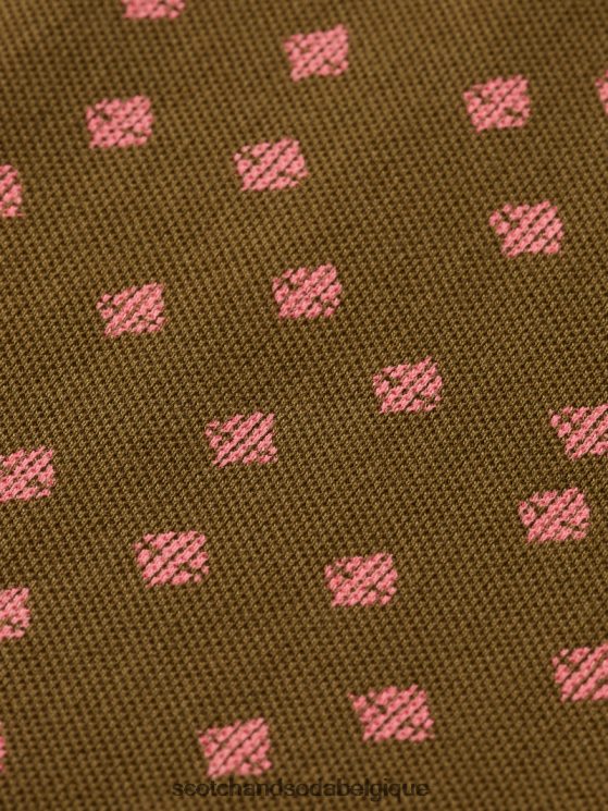 vêtements Scotch & Soda polo piqué imprimé en coton biologique- Scotch and Soda Namur combo d 6BZRBF400